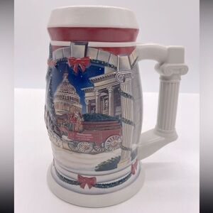 2001 Budweiser Clydesdale "Holiday at the Capitol" Christmas Stein